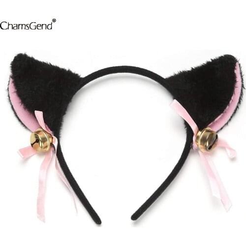 2021 Trendy Cat Ear Cosplay Headwear Hairbands Women Girl Maid Coffee Shop Cosplay Props Kawaii Anime Cosplay Hair Accessories