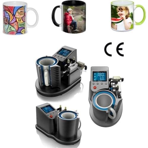 2D Digital Thermal Mug Printing Machine Pneumatic Mug Heat Press Machine Sublimation Inkjet Printer For LOGO Photo