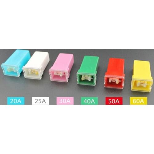 30pcs Car Fuse Assorted Kit F2828-Z Mini Long Fuse Link Jcase FMX PAL Cartridge Fuse for Japanese Auto 20A 25A 30A 40A 50A 60A