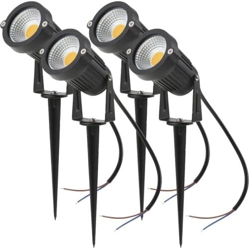 4Pcs Landscape Lights 5W LED Garden Lights 12V Path Lights Outdoor Spotlight COB Super Bright for Garden Patio Wall Yard