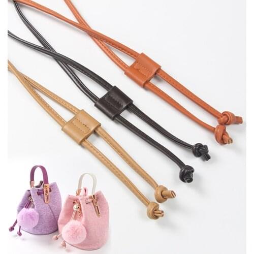 Drawstring Bunches Accessories Backpack Beam Pocket Accessories Women Girls Detachable PU Leather Bag Strap Belt Bucket Bag