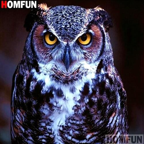 HOMFUN Full Square/Round 5D DIY Diamond Embroidery "Animal eagle" Diamond Painting Cross Stitch Rhinestone 5D Decor A15603