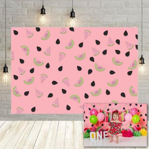 Avezano Watermelon Newborn 1st Birthday Cake Smash Pink Backdrop Baby Shower Photography Background For Photo Studio Photozone