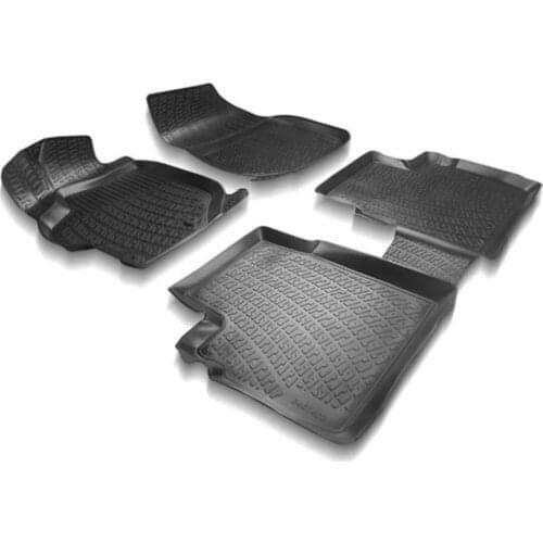 3D Car Floor Mat Black 4 cm Raised Borders For Peugeot 307 Hb 2001-2008 Perfect Fit Odorless Allergy Free Easy to Clean