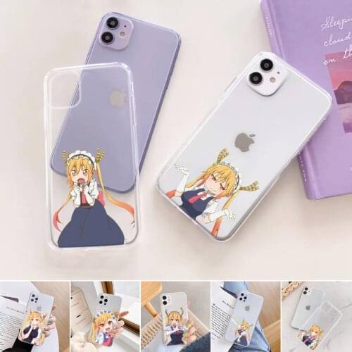 Miss Kobayashis Dragon Maid Phone Case For iphone 12 11 mini x xs xr pro max 8 7 6s 6 5 5s 5c se plus Transparent soft