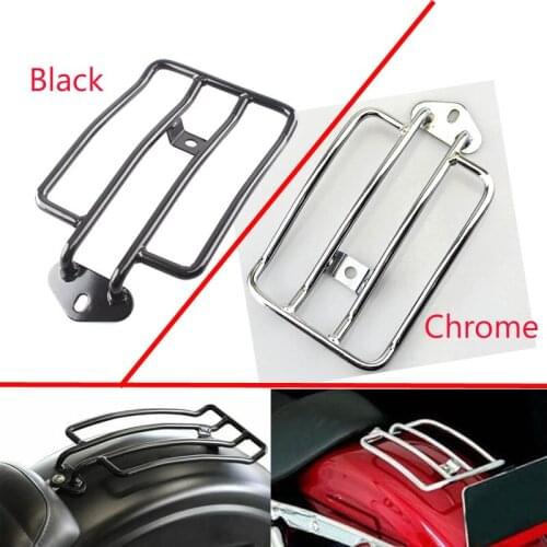 Motorcycle Black Chrome Rear Solo Seat Luggage Rack Support Shelf For Harley Sportsters Iron 48 72 883 XL1200 2004-2020 NEW
