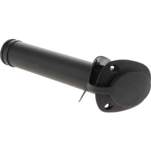 Boat Flush Mount Rod Holder 30 Degree Fishing Rod Pod Black Plastic w/ Cap