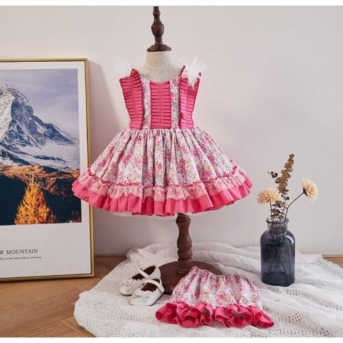 Kids Dress for Girls 2021 Flower Girl Dresses Sleeveless Cotton Party Birthday Clothes