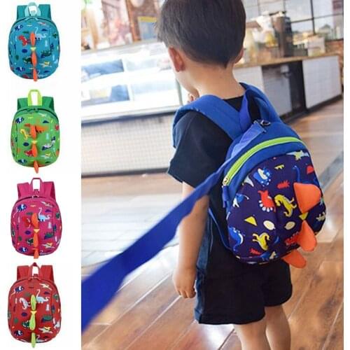 Infant Baby Anti-Lost Dinosaur Backpack Safety Walking Harness Leash For Kids