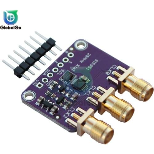 DC 3V-5V CJMCU-5351 Si5351A Si5351 I2C Clock Generator Breakout Board Module Signal Generator Clock 8KHz-160MHz For Arduino