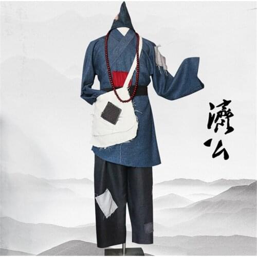 Costume Jigong Living Buddha Monk Costume Men and Women COS Jigong Clothes Costume hanfu men cosplay