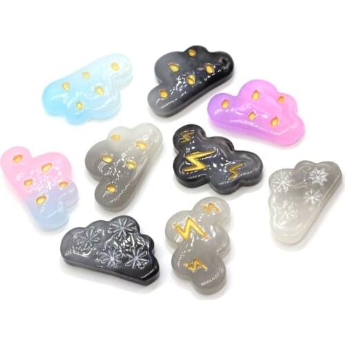 Colorful Cloud Resin Cabochons Flatback Clouds Beads for DIY Craft Scrapbooking Ornaments Hair Clips Making Supplier
