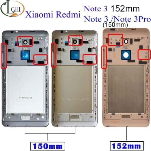 For Redmi Note 3 battery cover Door Back For Redmi Note 3 Pro Battery Door Replacement Parts Note 150mm 152mm Back Cover case