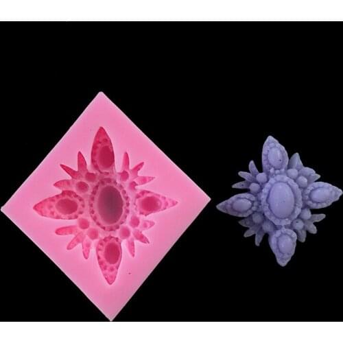 Minsunbak Vintage Diamond Gemstone Shape Cake Fondant Chocolate Silicone Mold DIY Baking Tool