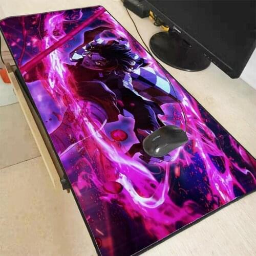MRGBEST Kimetsu No Yaiba Anime Extra Large Mouse Pad Big Computer Gaming pad Rubber with Locking Edge Mat XXL