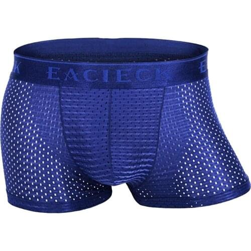 Mens Underwears Ultra Thin Solid Color Boxers Men Breathable Mesh U Convex Boxers Briefs Men Underwear men clothing 2021