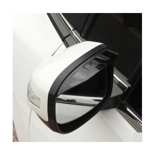 2Pcs/Set ABS Black Rearview Mirror Rain Eyebrow Shield Gear Cover Sticker for Honda Vezel HRV HR-V XRV 2014 2015 Accessories