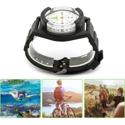 Outdoor Waterproof Tactical Wrist Compass Watch Military Survival Tool Strap Band Bracelet Gear GPS For Climbing Hiking Diving