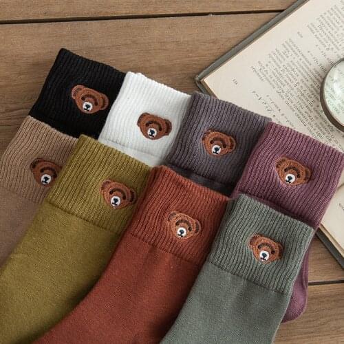 Animal print cartoon cute socks woman calcetines funny kawaii skarpetki damskie harajuku divertidos women cotton japanese sock