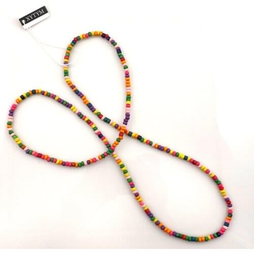 Mixed Color Handmade 85cm Wood Beads Necklace 12pcs/Lot Free Shipping