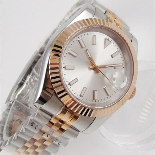 PaGeFelix Mens Silver Watch