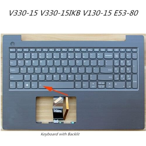 Used Condition Topcase Palmrest Upper Cover Keyboard housing For Lenovo V330-15 V330-15IKB V130-15 E53-80