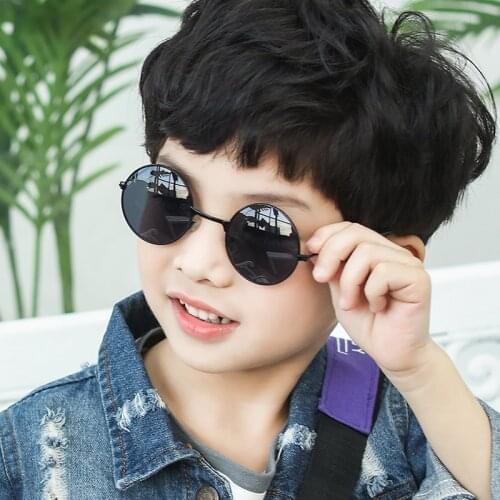Luxury Child Kids Sunglasses Round Metal Frameless Sunglasses High Quality Children Sunglasses for Boys Girls Baby Oculos Mascul
