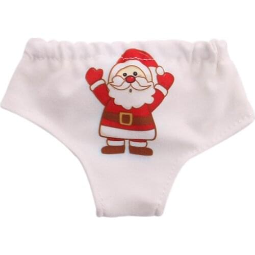 Cartoon Christmas Underwear Panties Fits 18 Inch 43cm Humanoid Doll Clothes Accessories Random Style