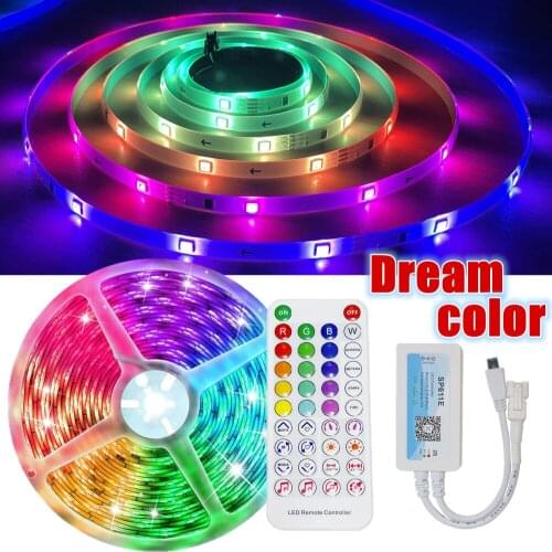 LED Strip Lights RGB 5050 Waterproof Lamp Flexible Tape Diode Bluetooth Dream Color Music Control luces led 5M10M DC12V For Room