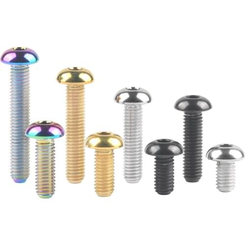 Xingxi Titanium M5X8 10 12 15mm Bottle Cage Holder Allen Key Bolt ISO7380 Round Head Ti Screw