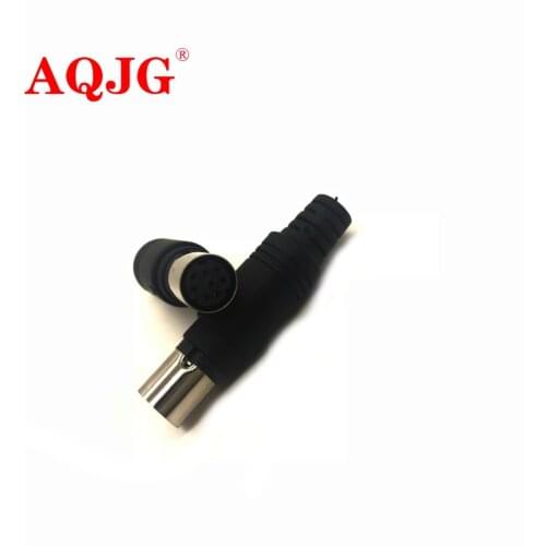 1pcs PLC 8P Male Female Plug Connector Copper MD8 S Terminal 8 Pin Large Keyboard Solder Chassis Cable Adapter