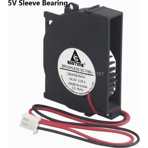 10 Pieces Gdstime DC Blower Fan 50mm 5V 2Pin XH2.54 5cm 50x40x10mm Radial PC Fans