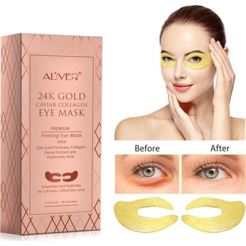 10pcs crystal collagen gold eye mask anti-aging dark circles acne beauty Moisturising patch for eye skin care cosmetics