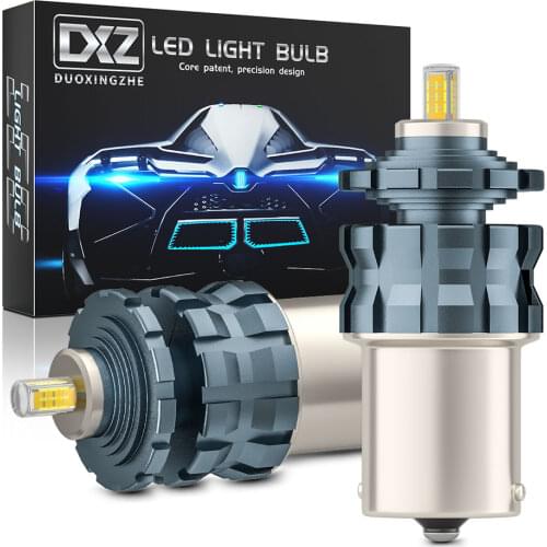 DXZ 2pcs 1156 S25 BA15S P21W 1157 T20 T25 LED Bulb Canbus 360° 7440 3156 Car Turn Daytime Running Signal Reverse Brake Light