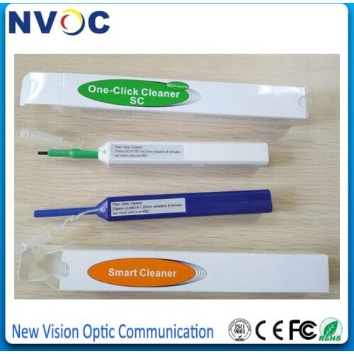 2Pcs/Lot,Efficient Ferrule 1.25mm MU/LC connectors Pen Style Optical Fiber Cleaner 800+ cleanings+2.5mm Optic Fiber Cleaner Pen