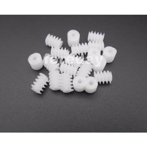 20PCS Worm reduction gear 6*8mm hole 0.5M Aperture : 2mm 1.95mm D= 6mm DIY plastic gears 6MMX8MM 0.5 Modulus 20PCS/LOT *FD620X20