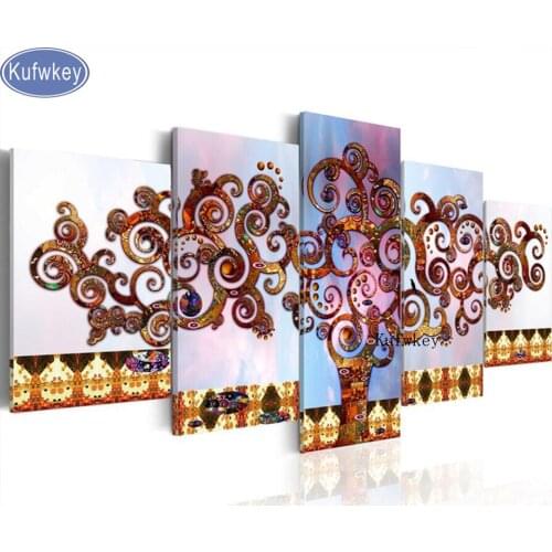 5 piece diamond painting Fortune tree, ,cross stitch 3d,diamond embroidery abstract tree,mosaic crafts pattern