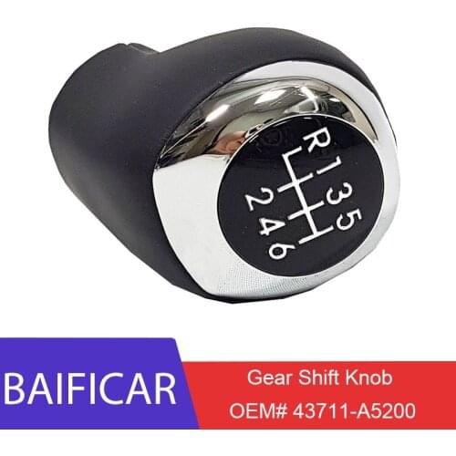 Baificar New Electroplate 6 Speed Manual Stick Gear Shift Knob Lever Shifter For Hyundai Elantra GT Accent Solaris Avante MD I30