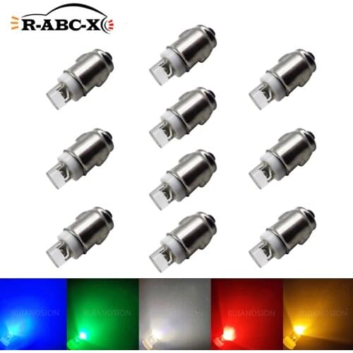 Free shipping 100pcs 12v White BA7S Instrument Dashboard Speedo Smiths Gauges and Panel Bulbs 281 Green yellow blue red color