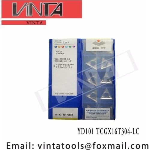 Free shipping high quality 10pcs/lots YD101 TCGX16T304-LC cnc carbide turning inserts