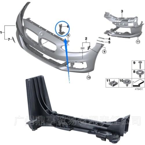 Suit For Border Cross Hot Sales Apply Bmw Series 1 F52 Front Bar Positioning Bumper Fixing Middle Bracket