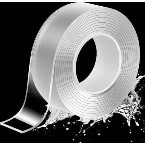 Double Sided Tape Traceless Reusable Waterproof Adhesive Sticker Glue Gadget Kitchen Accessories Car Seam Transparent Nano Tape
