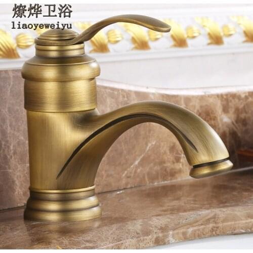 European Crowd Pots Antique Copper Cold Vintage Wash Basin Taps Counter Basin Basin Sink Shipping