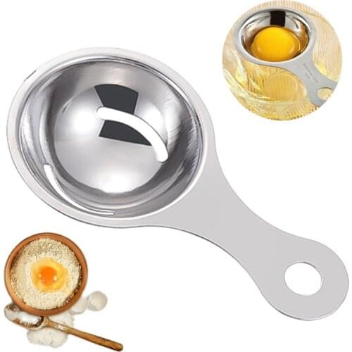 Stainless steel egg white egg separator filter tool Creative baking tool spoon egg white egg yolk separator filter
