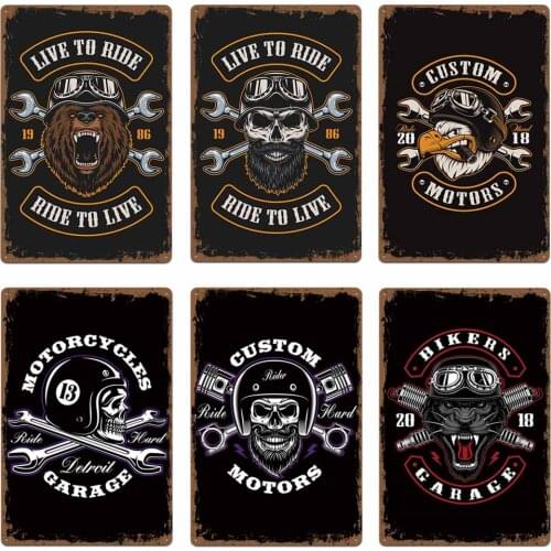 Garage Tools Tin Sign Hand Tool Vintage Metal Sign Wall Art Metal Crafts Home Decor Painting Plaques Art Poster