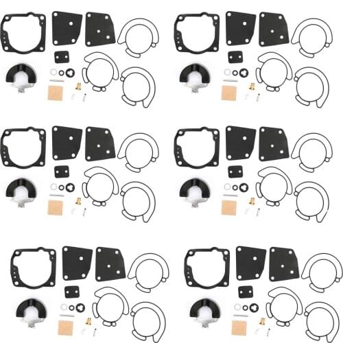 Areyourshop 6 Set for JOHNSON EVINRUDE V4 V6 90 115 125 150 175 HP 18-7247 CARBURETOR KIT 1300-08689 Boat Parts