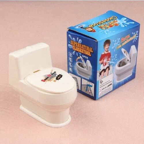 Creative Mini Funny Prank Squirt Spray Water Toilet Closestool Joke Gag Toy Desktop Gift Kids Children Baby Toys New Hot Selling