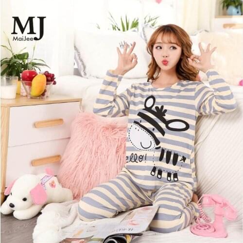 MJ003A Kawaii Pyjamas Women Pajamas For Women Cartoon Pijama Mujer Pijama Feminino Pigiama Donna Night Suit Invierno Mujer