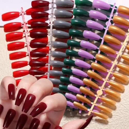 24pcs Matte Solid Color DIY Fake Nails Red Blue Green Short Nail Tip Full Coverage Beauty Nail Extension Tool Accessories