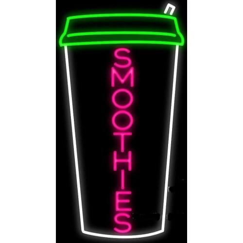 Neon Sign For Smoothies Cup Drink Beer bar club Lamps resterant decorate light Hotel store DISPLAY BUSINESS Impact Attract light